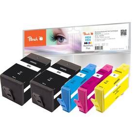 Inkoustová náplň Peach HP 934XL/935XL, MultiPack Plus, 2x 49 ml, 3x 12 ml - CMYK 
