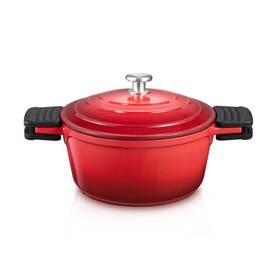 Kastrol s poklicí Tescoma 20 cm, 2,7 l červená barva
