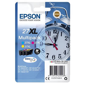 Inkoustová náplň Epson 27XL, 3x1100 stran vícebarevná

