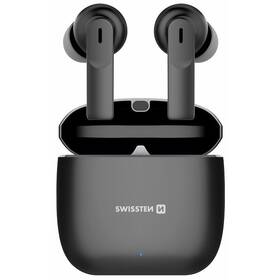 Sluchátka Swissten Alupods II černá barva
