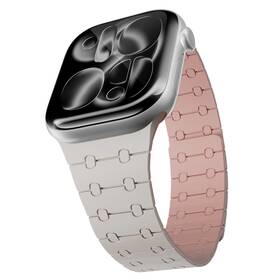 Řemínek Epico Magnetic+ Silicone na Apple Watch SE (44mm)/Series 1-9 (42/44/45mm) 10-11 (46mm)/Ultra (49mm) bílý

