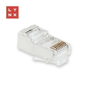 Koncovka Lynx STP Cat5e, 50µ, 100ks průhledná

