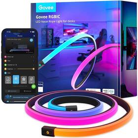 LED pásek Govee Neon RGBIC, LED podsvícení pro stůl, 3 m bílý

