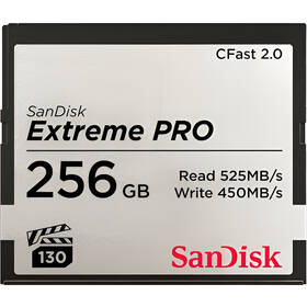 Paměťová karta SANDISK CFast 2.0 256 GB (525R/450W) 

