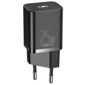Nabíječka do sítě Baseus Super Si USB-C 25W + USB-C kabel 1m černá

