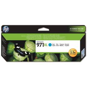 Inkoustová náplň HP 971XL, 6 600 stran azurová

