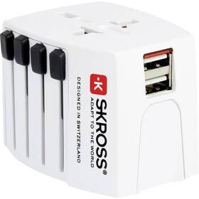 Cestovní adaptér SKROSS MUV USB, univerzální pro 150 zemí 

