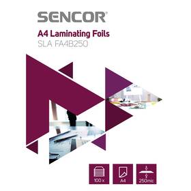 Laminovací fólie Sencor SLA FA4B250 A4, 250mic, 100ks 

