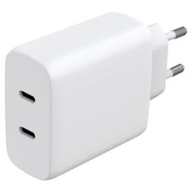 Nabíječka do sítě WG 2x USB-C, 50 W bílá barva
