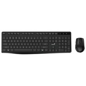 Klávesnice s myší Genius KM-8206S, bezdrátový set, copilot, multimediální, tichá, USB, CZ+SK layout černá


