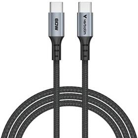 Kabel Verbatim Sync & Charge USB-C/USB-C 60W 1,2m černý

