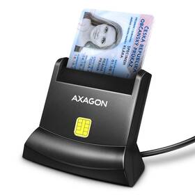 Čtečka eObčanek Axagon USB-A StandReader, 1,3m černá

