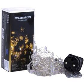 Vánoční osvětlení TESLA lighting dekorativní nano řetěz hvězda,  50 LED, 5m + 3m kabel, 230V, časovač, IP44 


