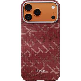 Kryt na mobil Pitaka Ultra-Slim Monogram na Apple iPhone 17 Pro Max červený

