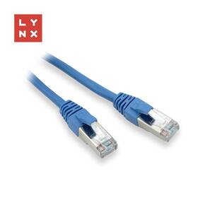 Kabel Lynx FTP patch Cat5e PVC, CCA, 10m modrý

