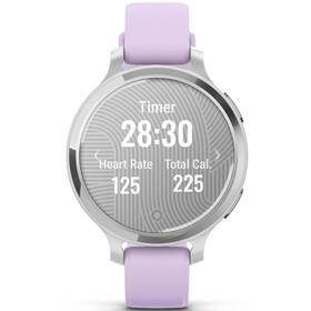 Chytré hodinky Garmin Lily 2 Active - Silver / Purple Jasmine Silicone Band 

