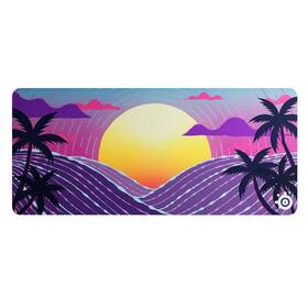 Podložka pod klávesnici a myš SteelSeries QcK XXL Neon Sunset fialová

