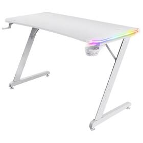 Herní stůl Trust GXT 709W Luminus RGB bílá barva
