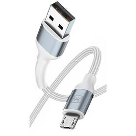 Kabel 3mk Hyper N-SERIES USB/Micro USB, 12W, 1m bílý

