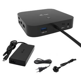 Dokovací stanice i-tec USB-C HDMI DP with PD 100 W + Universal Charger 100W černá

