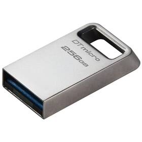 USB Flash Kingston DataTraveler Micro Metal 256GB stříbrná barva
