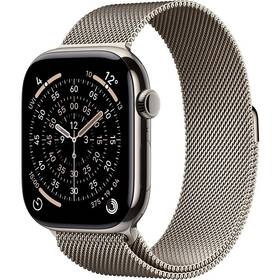 Chytré hodinky Apple GPS + Cellular 42mm přírodní titan - přírodní milánský tah 

