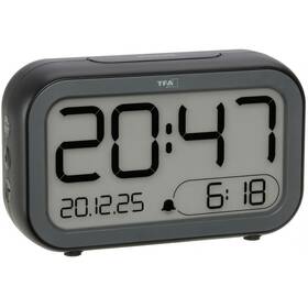 Budík TFA 60.2048.01 BINGO HYBRID černý

