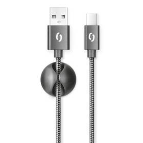Kabel Aligator Premium USB/USB-C, 1m černý

