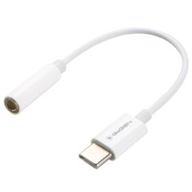 Kabel GoGEN USB-C (M) / 3,5mm jack (F), 0,2m bílý

