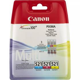 Inkoustová náplň Canon CLI-521, 350 stran, CMY 

