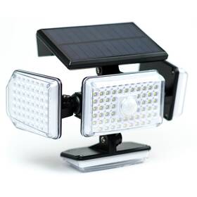 Nástěnné svítidlo IMMAX CLOVER, solární, s PIR čidlem, 5 W černá barva
