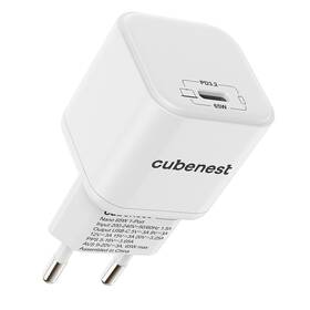 Nabíječka do sítě Cubenest PD Nano Adapter 65W N1D65 bílá

