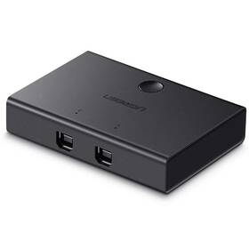 Redukce UGREEN USB 2.0 Sharing Switch 2x1 černá barva
