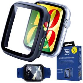 Ochranné pouzdro 3mk Satin Armor WatchCase+ s tvrzeným sklem na Apple Watch 10/11 (46mm) černé


