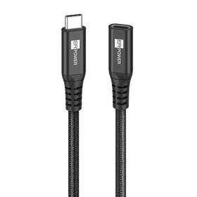 Kabel ERPOWER Extender USB-C/USB-C, 2m černý

