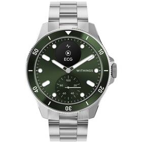 Chytré hodinky Withings Scanwatch Nova 42 mm stříbrné/zelené

