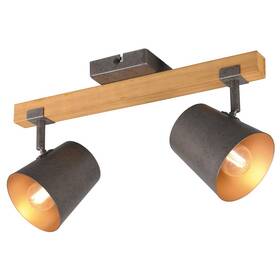 Bodové svítidlo TRIO Bell, 2x E14 dřevo/kovové

