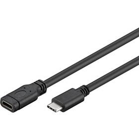 Kabel PremiumCord USB-C/USB-C, M/F, prodlužovací, 2m černý

