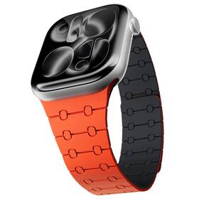 Řemínek Epico Magnetic+ Silicone na Apple Watch SE (44mm)/Series 1-9 (42/44/45mm) 10-11 (46mm)/Ultra (49mm) oranžový

