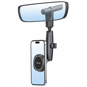 Držák na mobil Swissten MIRROR, na zpětné zrcátko černý

