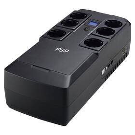 Záložní zdroj FSP NanoFit 800, 800VA/480W, 2xUSB power, LCD, RJ45, offline černý

