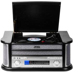 Gramofon AKAI ATT-350CC černý/stříbrný

