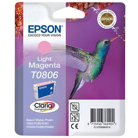 Inkoustová náplň Epson T0806, 7,4 ml - světle purpurová 

