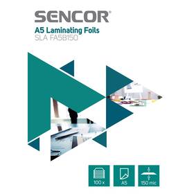 Laminovací fólie Sencor SLA FA5B150 A5, 150mic, 100ks 


