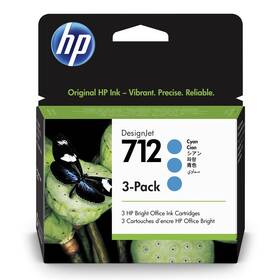 Inkoustová náplň HP 712, 3x 29 ml azurová

