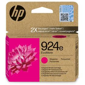 Inkoustová náplň HP EvoMore 924e XL, 800 stran purpurová

