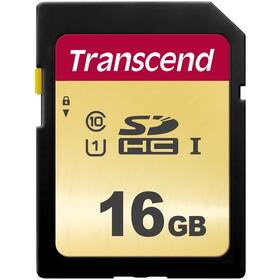 Paměťová karta Transcend 500S SDHC 16GB UHS-I U1 (Class 10) (95R/60W) 

