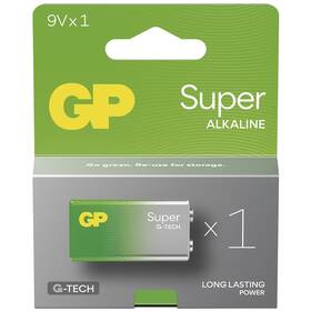 Baterie alkalická GP Super 9V (6LR61), 1 ks 

