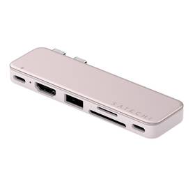 USB Hub Satechi USB-C Snap Hub (1x HDMI, 1x USB-C, 1x USB-A 3.0, 1x USB-C PD, 1x microSD/SD) růžový

