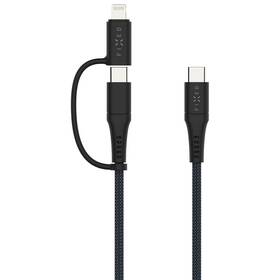 Kabel FIXED USB-C/USB-C a Lightning, PD, 60W, MFi, 2m šedý

